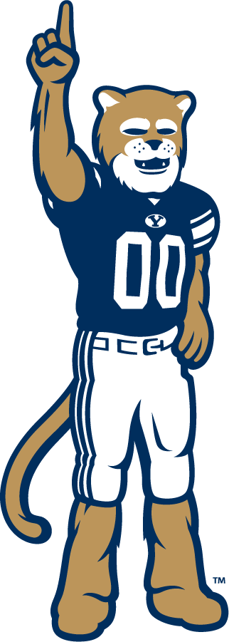 Brigham Young Cougars 2010-Pres Mascot Logo v2 diy DTF decal sticker